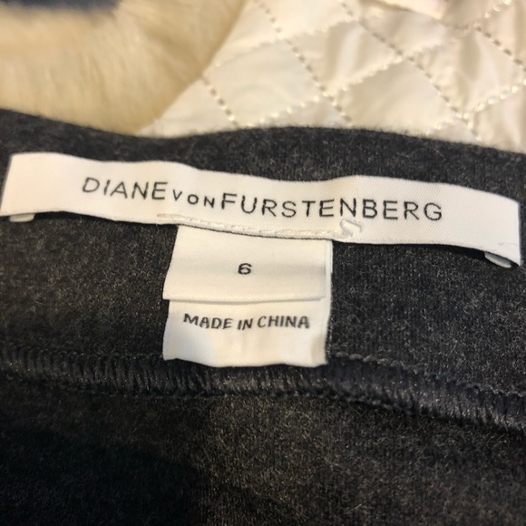 DVF Size 6 Gabi Felted Ruched Wool Blend Jersey Dress - Picture 6 of 8